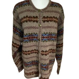 item & co Womens Wool Knit Button Up Outdoor Cottage Cabin Cardigan. Sz M